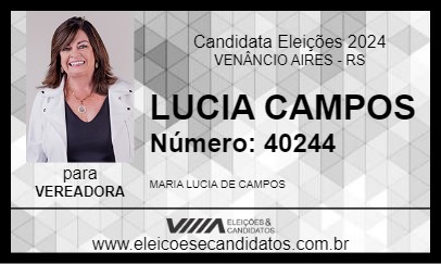 Candidato LUCIA CAMPOS 2024 - VENÂNCIO AIRES - Eleições