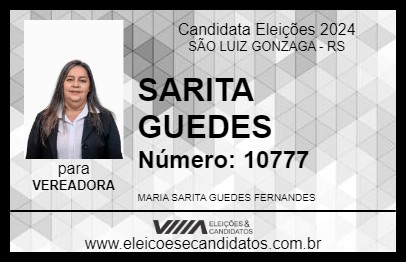 Candidato SARITA GUEDES 2024 - SÃO LUIZ GONZAGA - Eleições