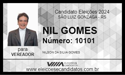 Candidato NIL GOMES 2024 - SÃO LUIZ GONZAGA - Eleições