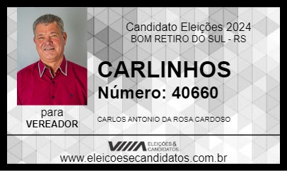 Candidato CARLINHOS 2024 - BOM RETIRO DO SUL - Eleições