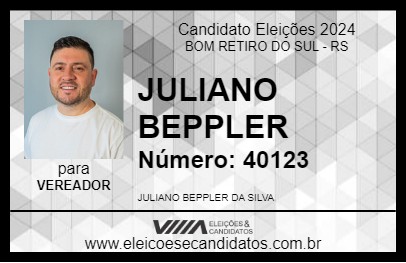 Candidato JULIANO BEPPLER 2024 - BOM RETIRO DO SUL - Eleições