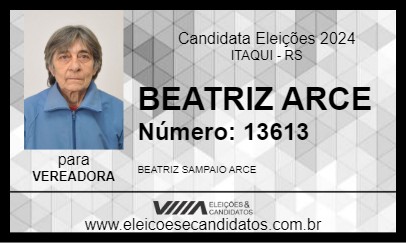 Candidato BEATRIZ ARCE 2024 - ITAQUI - Eleições