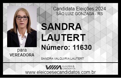 Candidato SANDRA LAUTERT 2024 - SÃO LUIZ GONZAGA - Eleições