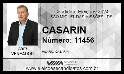 Candidato CASARIN 2024 - SÃO MIGUEL DAS MISSÕES - Eleições