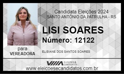 Candidato LISI SOARES 2024 - SANTO ANTÔNIO DA PATRULHA - Eleições