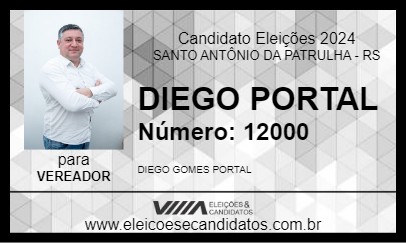 Candidato DIEGO PORTAL 2024 - SANTO ANTÔNIO DA PATRULHA - Eleições