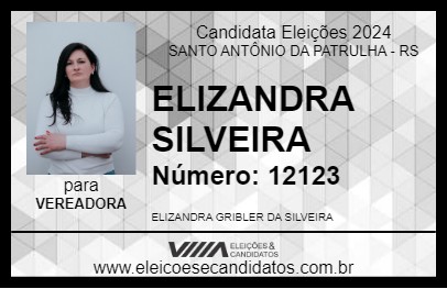 Candidato ELIZANDRA SILVEIRA 2024 - SANTO ANTÔNIO DA PATRULHA - Eleições