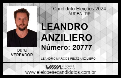 Candidato LEANDRO ANZILIERO 2024 - ÁUREA - Eleições