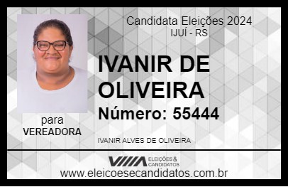 Candidato IVANIR DE OLIVEIRA 2024 - IJUÍ - Eleições