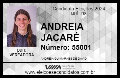 Candidato ANDREIA JACARÉ 2024 - IJUÍ - Eleições