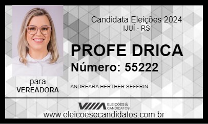 Candidato PROFE DRICA 2024 - IJUÍ - Eleições