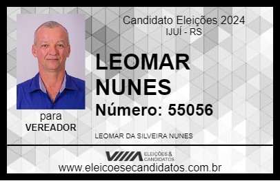 Candidato LEOMAR NUNES 2024 - IJUÍ - Eleições