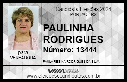 Candidato PAULINHA RODRIGUES 2024 - PORTÃO - Eleições