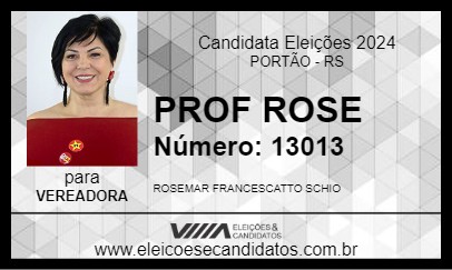 Candidato PROF ROSE 2024 - PORTÃO - Eleições