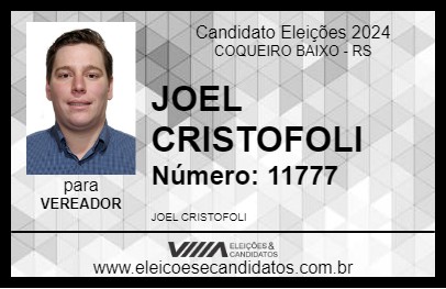 Candidato JOEL CRISTOFOLI 2024 - COQUEIRO BAIXO - Eleições