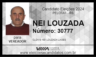 Candidato NEI LOUZADA 2024 - PELOTAS - Eleições