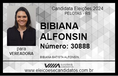 Candidato BIBIANA ALFONSIN 2024 - PELOTAS - Eleições