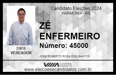 Candidato ZÉ ENFERMEIRO 2024 - HARMONIA - Eleições