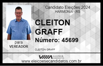 Candidato CLEITON GRAFF 2024 - HARMONIA - Eleições