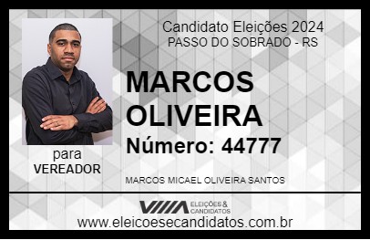 Candidato MARCOS OLIVEIRA 2024 - PASSO DO SOBRADO - Eleições