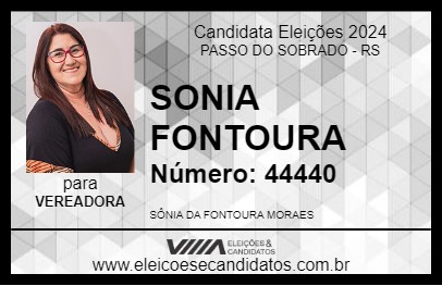 Candidato SONIA FONTOURA 2024 - PASSO DO SOBRADO - Eleições