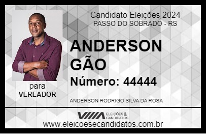 Candidato ANDERSON GÃO 2024 - PASSO DO SOBRADO - Eleições