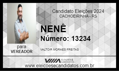 Candidato NENÊ 2024 - CACHOEIRINHA - Eleições