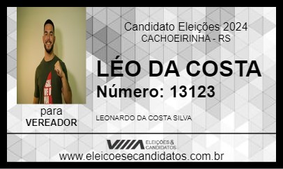 Candidato LÉO DA COSTA 2024 - CACHOEIRINHA - Eleições