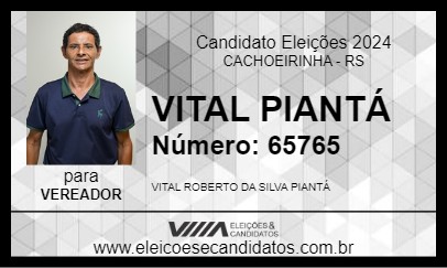 Candidato VITAL PIANTÁ 2024 - CACHOEIRINHA - Eleições