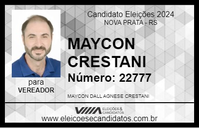 Candidato MAYCON CRESTANI 2024 - NOVA PRATA - Eleições