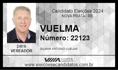 Candidato VUELMA 2024 - NOVA PRATA - Eleições