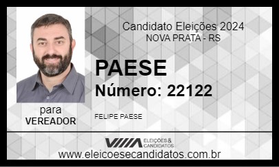 Candidato PAESE 2024 - NOVA PRATA - Eleições