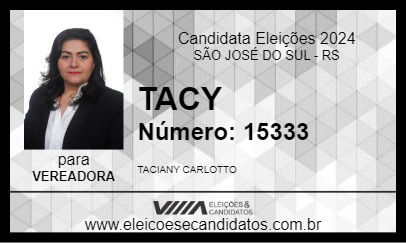 Candidato TACY 2024 - SÃO JOSÉ DO SUL - Eleições