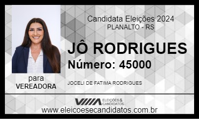 Candidato JÔ RODRIGUES 2024 - PLANALTO - Eleições