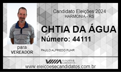 Candidato CHTIA DA ÁGUA 2024 - HARMONIA - Eleições