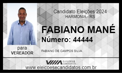 Candidato FABIANO MANÉ 2024 - HARMONIA - Eleições