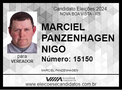 Candidato MARCIEL PANZENHAGEN NIGO 2024 - NOVA BOA VISTA - Eleições