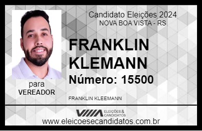 Candidato FRANKLIN KLEMANN 2024 - NOVA BOA VISTA - Eleições