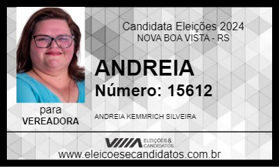 Candidato ANDREIA 2024 - NOVA BOA VISTA - Eleições