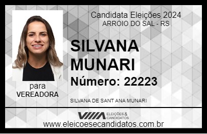 Candidato SILVANA MUNARI 2024 - ARROIO DO SAL - Eleições