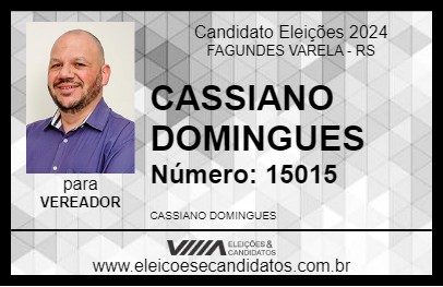 Candidato CASSIANO DOMINGUES 2024 - FAGUNDES VARELA - Eleições