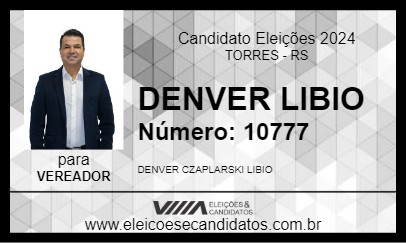 Candidato DENVER LIBIO 2024 - TORRES - Eleições