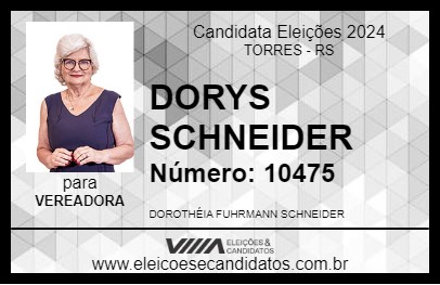 Candidato DORYS SCHNEIDER 2024 - TORRES - Eleições