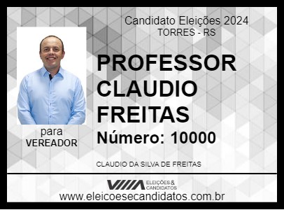 Candidato PROFESSOR CLAUDIO FREITAS 2024 - TORRES - Eleições