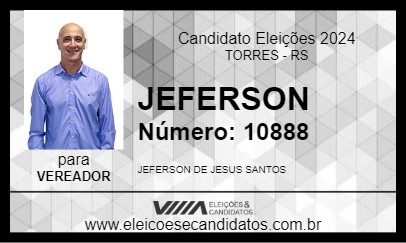 Candidato JEFERSON DE JESUS 2024 - TORRES - Eleições