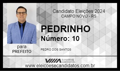 Candidato PEDRINHO 2024 - CAMPO NOVO - Eleições