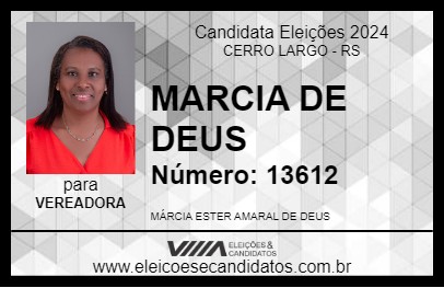 Candidato MARCIA DE DEUS 2024 - CERRO LARGO - Eleições