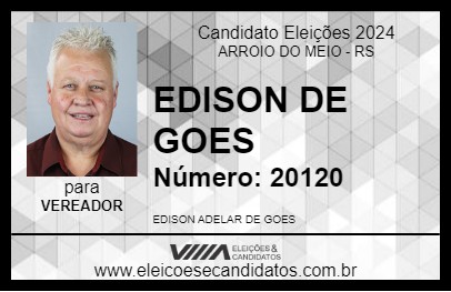 Candidato EDISON DE GOES 2024 - ARROIO DO MEIO - Eleições