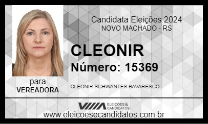 Candidato CLEONIR 2024 - NOVO MACHADO - Eleições