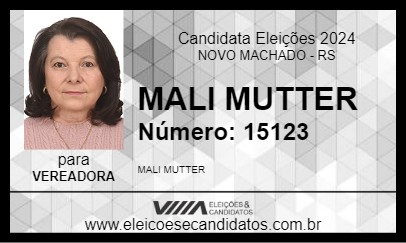 Candidato MARLI MUTTER 2024 - NOVO MACHADO - Eleições